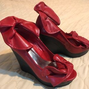 Red Wedge Shoes